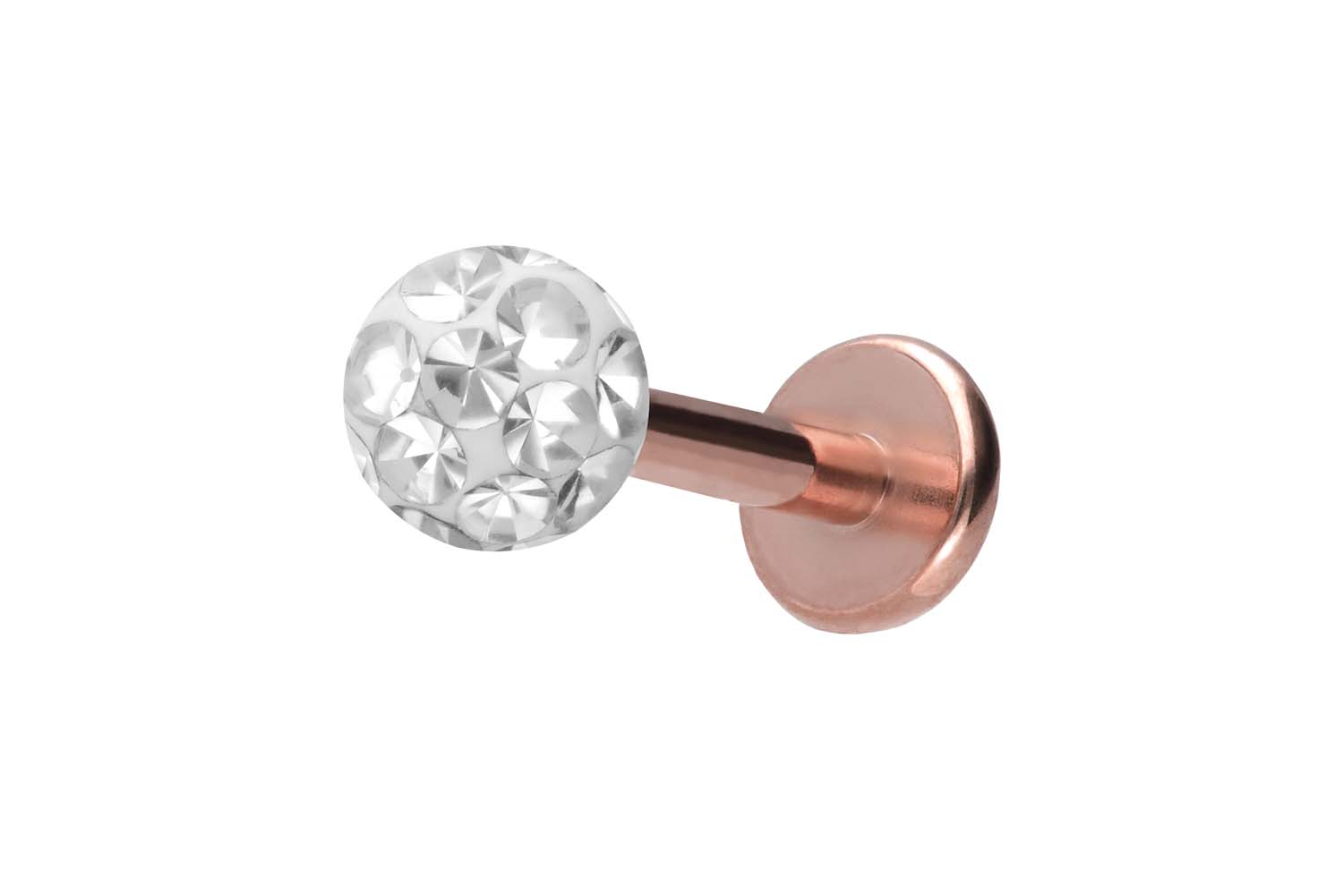 Titan Labret Piercing mit Innengewinde EPOXY-KUGEL
